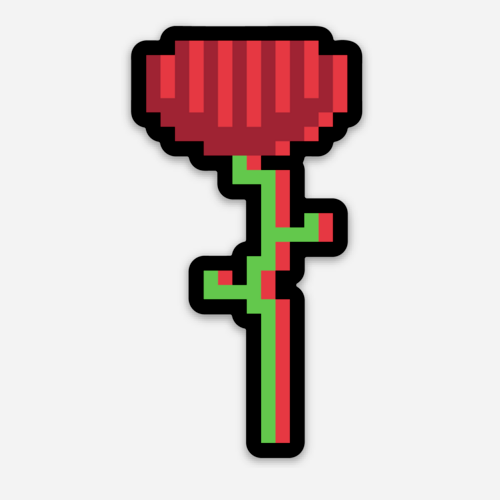 Rose #1 Blitmap Sticker (Die Cut)